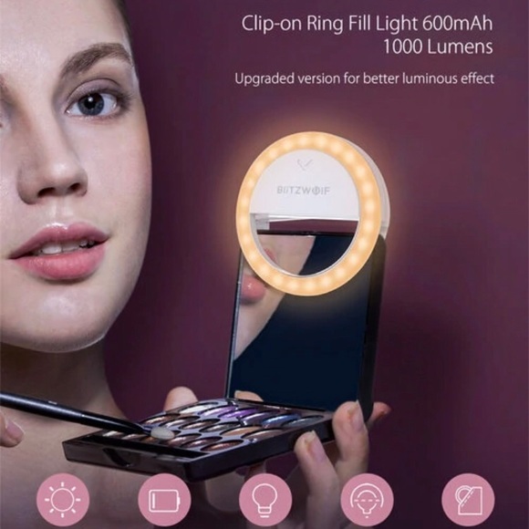 White Blitzwolf Selfie Light. Brand new never opened - Picture 3 of 3